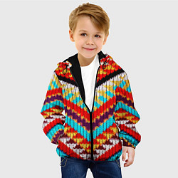 Куртка с капюшоном детская Вышивка шерстью, цвет: 3D-черный — фото 2