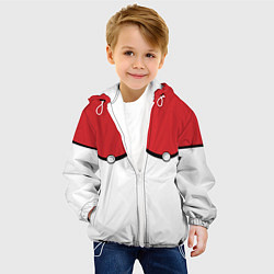 Куртка с капюшоном детская Грудь-покеболы, цвет: 3D-белый — фото 2