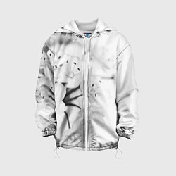 Куртка с капюшоном детская Белая сакура, цвет: 3D-белый