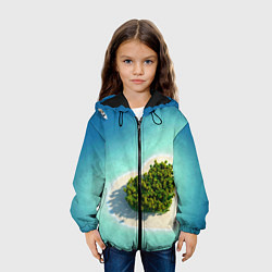 Куртка с капюшоном детская Остров, цвет: 3D-черный — фото 2