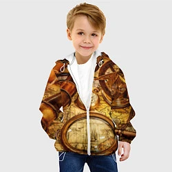 Куртка с капюшоном детская Древнее путешествие, цвет: 3D-белый — фото 2