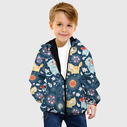 Куртка с капюшоном детская Котята, цвет: 3D-черный — фото 2