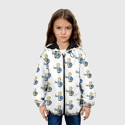 Куртка с капюшоном детская Fallout Pattern, цвет: 3D-черный — фото 2