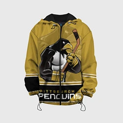 Куртка с капюшоном детская Pittsburgh Penguins, цвет: 3D-черный