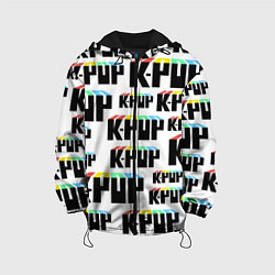 Куртка с капюшоном детская K-pop Pattern, цвет: 3D-черный