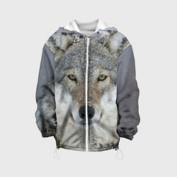 Куртка с капюшоном детская Милый волк, цвет: 3D-белый