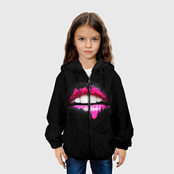 Куртка с капюшоном детская Гламур, цвет: 3D-черный — фото 2