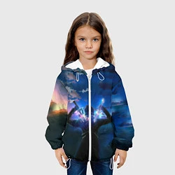 Куртка с капюшоном детская Мастера меча онлайн, цвет: 3D-белый — фото 2