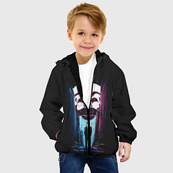 Куртка с капюшоном детская Mr Robot: Anonymous, цвет: 3D-черный — фото 2
