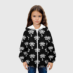 Куртка с капюшоном детская Undertale Flowey (узор), цвет: 3D-белый — фото 2