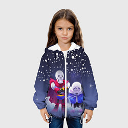Куртка с капюшоном детская Sans & Papyrus, цвет: 3D-белый — фото 2