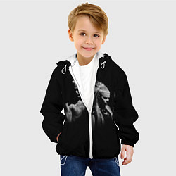 Куртка с капюшоном детская Die Antwoord: Black, цвет: 3D-белый — фото 2