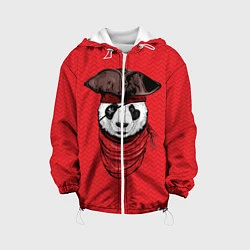 Куртка с капюшоном детская Панда пират, цвет: 3D-белый
