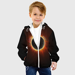 Куртка с капюшоном детская Солнечное затмение, цвет: 3D-белый — фото 2