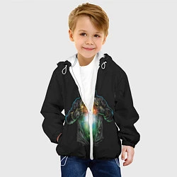 Куртка с капюшоном детская Космос внутри, цвет: 3D-белый — фото 2