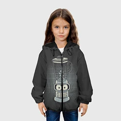 Куртка с капюшоном детская Bender Blender, цвет: 3D-черный — фото 2