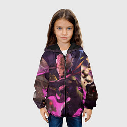 Куртка с капюшоном детская Фиора, цвет: 3D-черный — фото 2