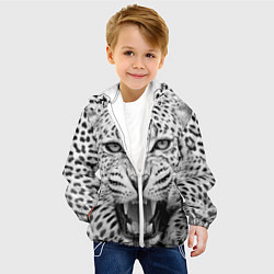 Куртка с капюшоном детская Белый леопард, цвет: 3D-белый — фото 2