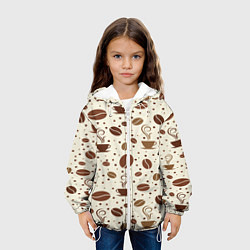 Куртка с капюшоном детская Coffe, цвет: 3D-белый — фото 2