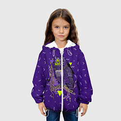Куртка с капюшоном детская Сова хипстер, цвет: 3D-белый — фото 2