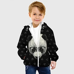 Куртка с капюшоном детская Умная панда, цвет: 3D-белый — фото 2