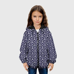 Куртка с капюшоном детская Якоря: узор, цвет: 3D-черный — фото 2
