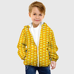Куртка с капюшоном детская Сладкая вареная кукуруза, цвет: 3D-белый — фото 2