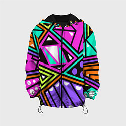 Куртка с капюшоном детская Geometry, цвет: 3D-черный