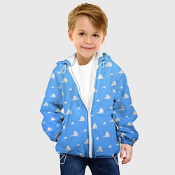 Куртка с капюшоном детская Летние облака, цвет: 3D-белый — фото 2