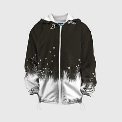 Куртка с капюшоном детская Ночная полянка, цвет: 3D-белый
