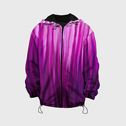 Куртка с капюшоном детская Фиолетово-черные краски, цвет: 3D-черный