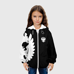 Куртка с капюшоном детская Russia - Black collection, цвет: 3D-белый — фото 2