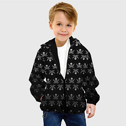 Куртка с капюшоном детская Пиратский pattern, цвет: 3D-черный — фото 2