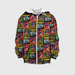 Куртка с капюшоном детская Ramones, цвет: 3D-белый