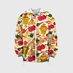 Куртка с капюшоном детская Народная кухня, цвет: 3D-белый