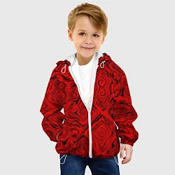 Куртка с капюшоном детская Tie-Dye red, цвет: 3D-белый — фото 2
