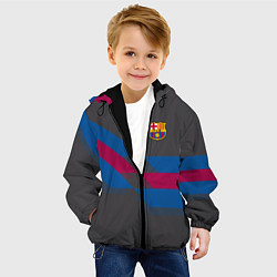 Куртка с капюшоном детская Barcelona FC: Dark style, цвет: 3D-черный — фото 2