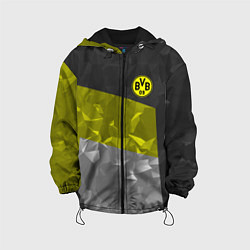 Куртка с капюшоном детская BVB FC: Dark polygons, цвет: 3D-черный