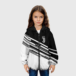 Куртка с капюшоном детская FC Juventus: B&W Line, цвет: 3D-черный — фото 2