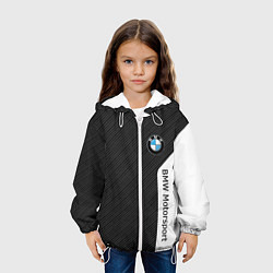 Куртка с капюшоном детская BMW CARBON БМВ КАРБОН, цвет: 3D-белый — фото 2