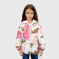 Куртка с капюшоном детская Spring Flowers, цвет: 3D-белый — фото 2