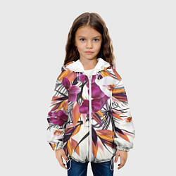 Куртка с капюшоном детская Fashion Flowers, цвет: 3D-белый — фото 2