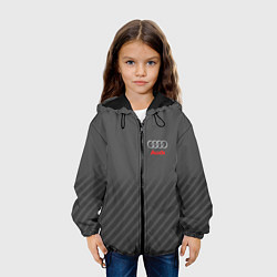 Куртка с капюшоном детская Audi: Grey Sport Line, цвет: 3D-черный — фото 2