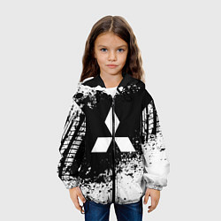 Куртка с капюшоном детская Mitsubishi: Black Spray, цвет: 3D-черный — фото 2