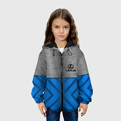 Куртка с капюшоном детская Lexus: Blue Metallic, цвет: 3D-черный — фото 2