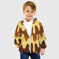 Куртка с капюшоном детская Тающий шоколад, цвет: 3D-белый — фото 2