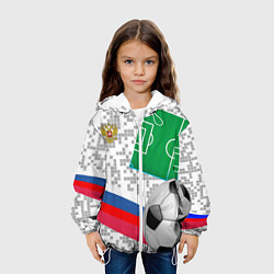 Куртка с капюшоном детская Русский футбол, цвет: 3D-белый — фото 2