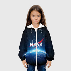 Куртка с капюшоном детская NASA: Sunrise Earth, цвет: 3D-белый — фото 2