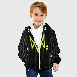 Куртка с капюшоном детская Watch Dogs 2: Binary Code, цвет: 3D-белый — фото 2