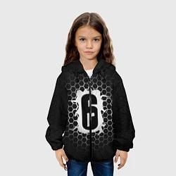 Куртка с капюшоном детская R6S: Carbon Symbon, цвет: 3D-черный — фото 2